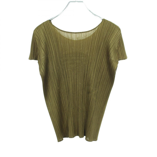 PLEATS PLEASE Pleated Embroidered T-Shirt Size 4