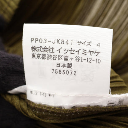PLEATS PLEASE Pleated Embroidered T-Shirt Size 4