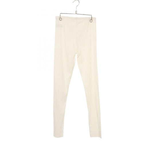 PLEATS PLEASE Rib Fringe Nylon Poly Leggings White Size 3