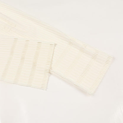 PLEATS PLEASE Rib Fringe Nylon Poly Leggings White Size 3