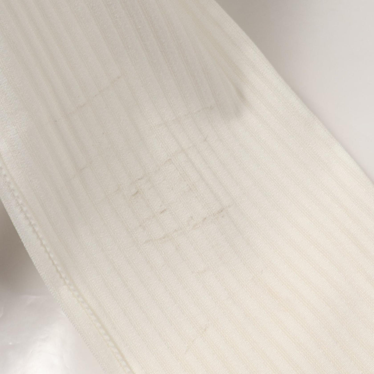 PLEATS PLEASE Rib Fringe Nylon Poly Leggings White Size 3
