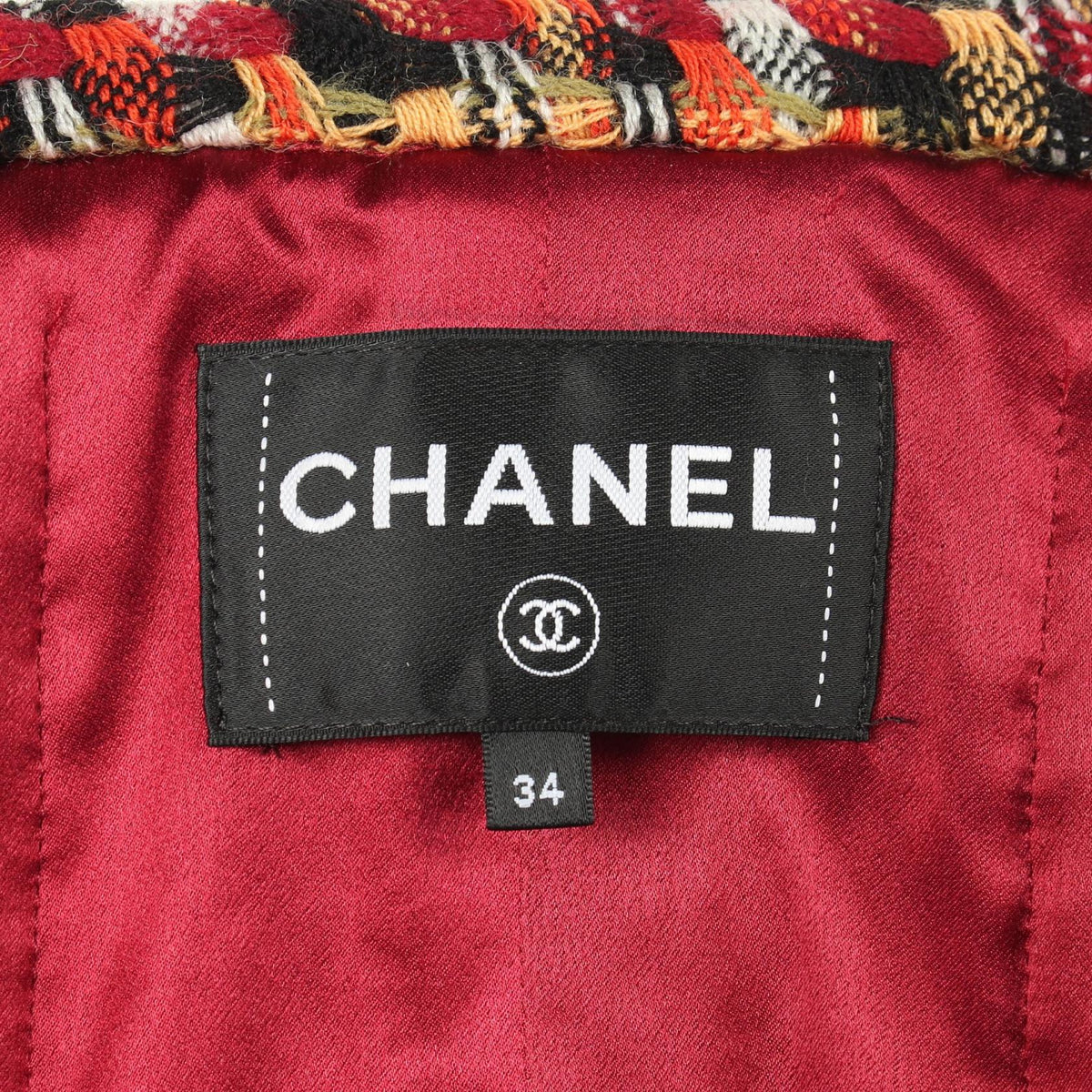 CHANEL Wool Collarless Jacket Size 34
