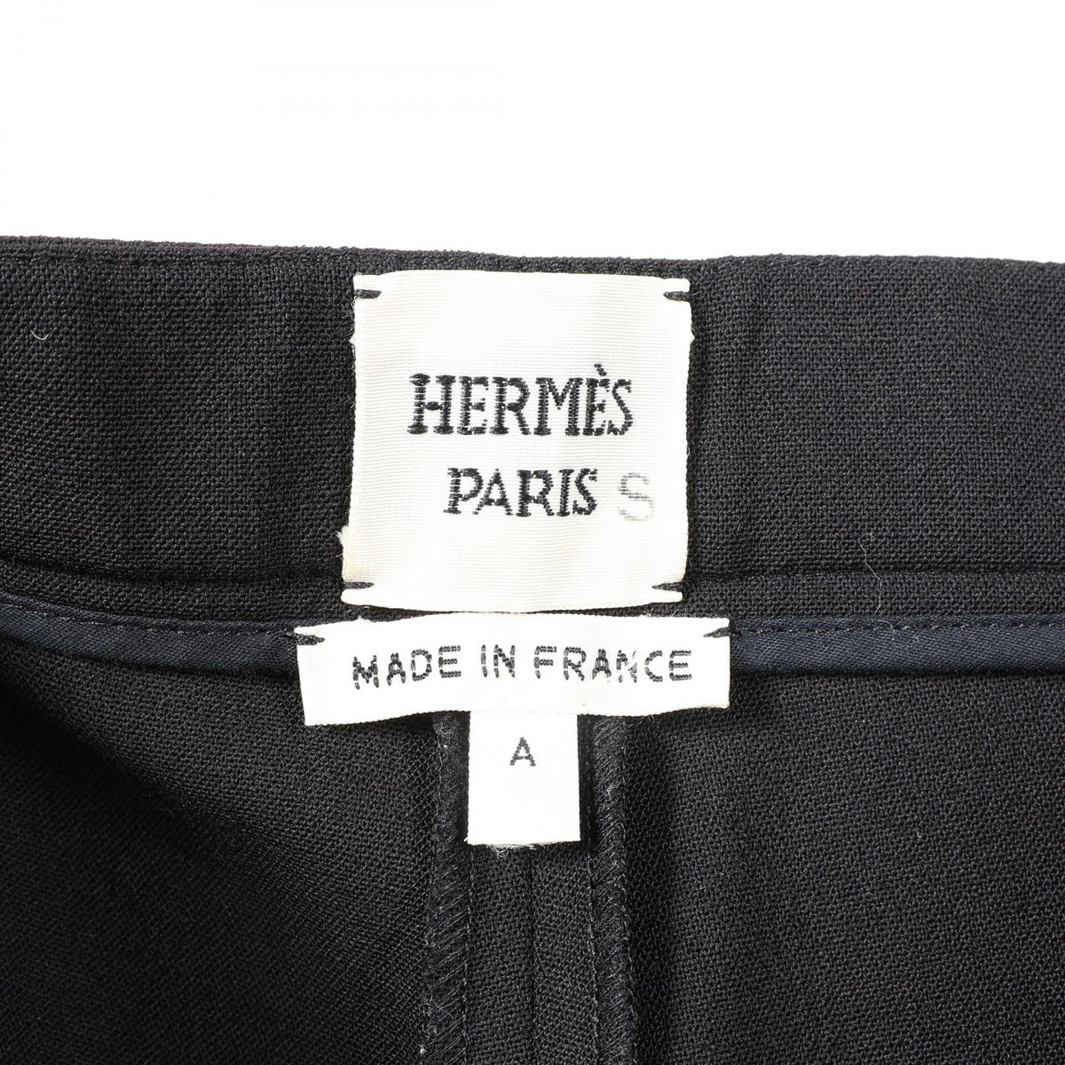 HERMES Black Wool Pants Size 34