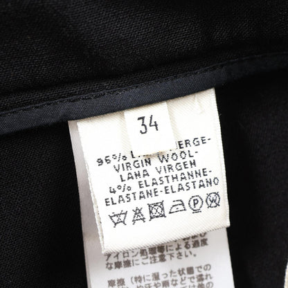 HERMES Black Wool Pants Size 34