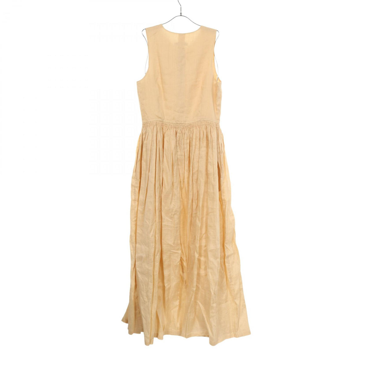 JIL SANDER Sleeveless Fabric Dress Beige Size 38