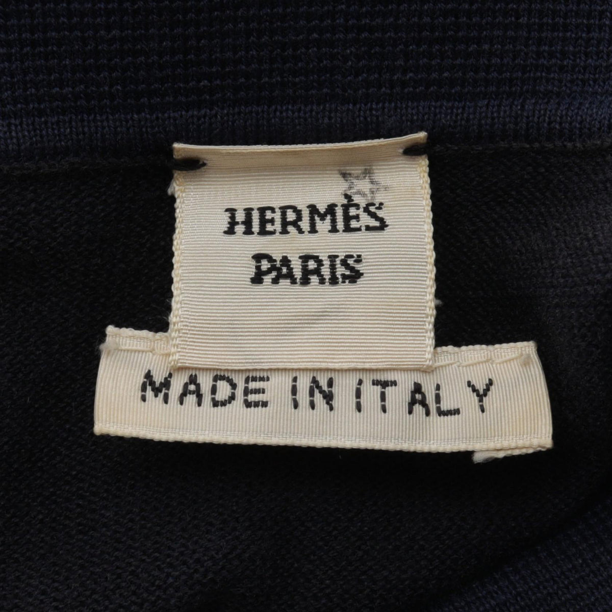 HERMES Collared Cotton Knit Cardigan Size XS