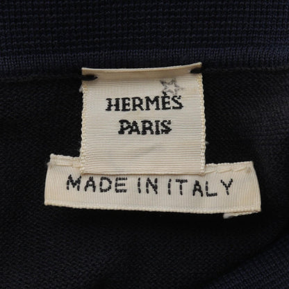 HERMES Collared Cotton Knit Cardigan Size XS
