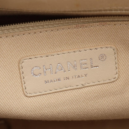 CHANEL Matelasse Caviar Skin Beige Silver Tote