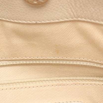 CHANEL Matelasse Caviar Skin Beige Silver Tote