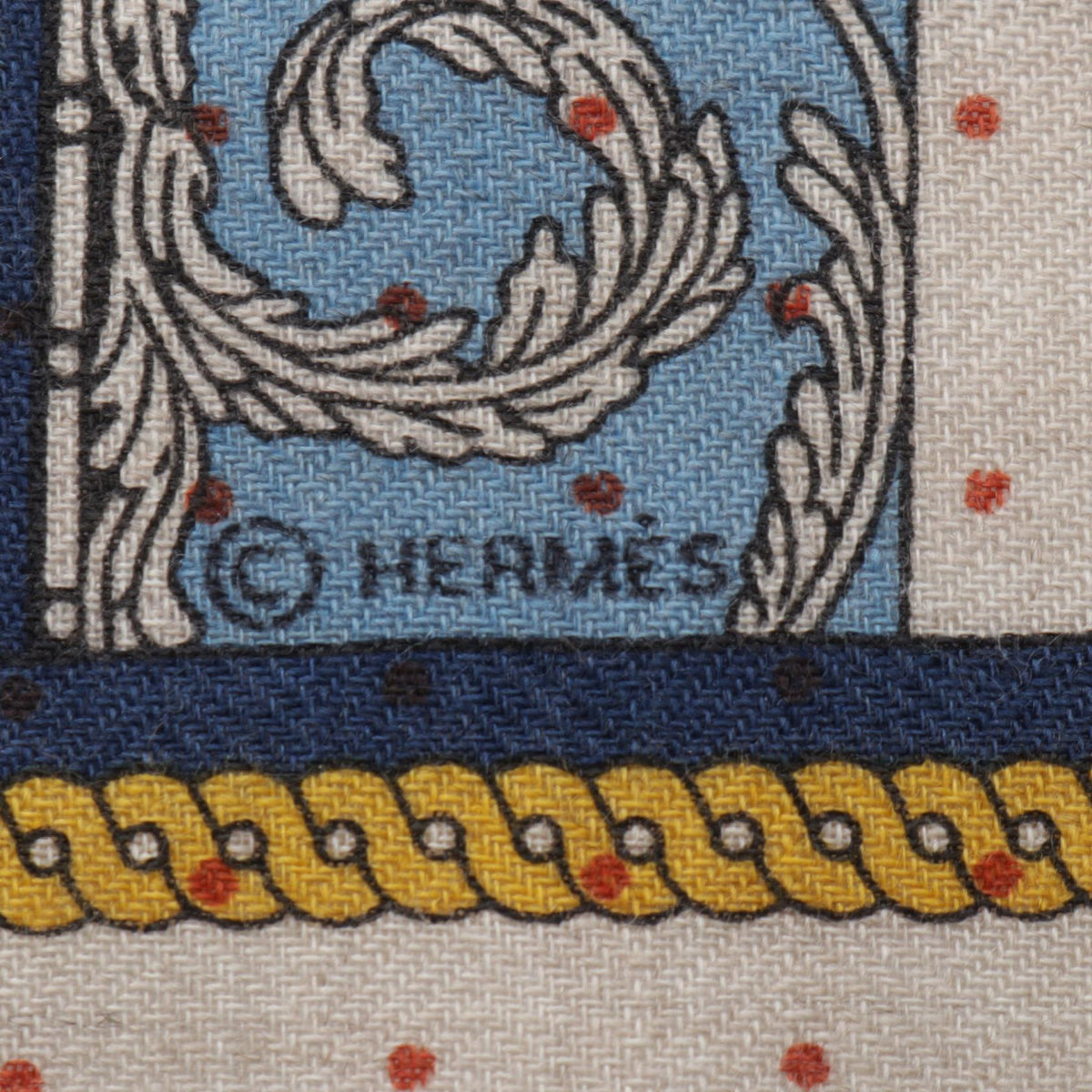 HERMES Gavroche 45 "La Berline Silk Scarf