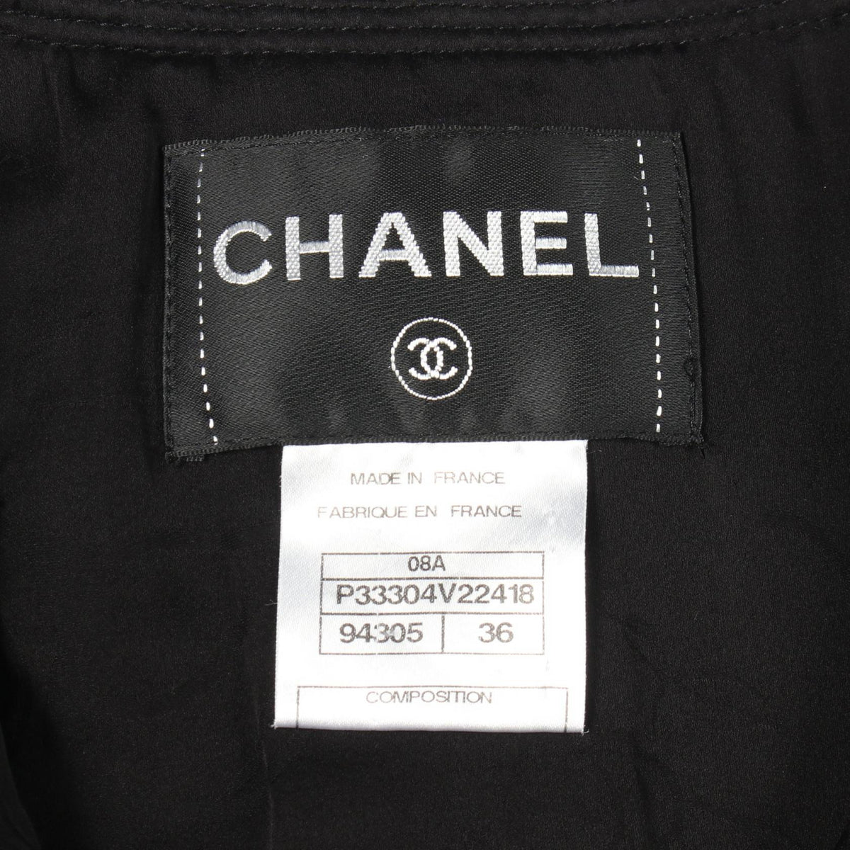 CHANEL Tweed Collarless Wool Jacket Size 36