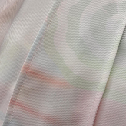 CHANEL Coco Mark Pleated Silk Skirt Size 38