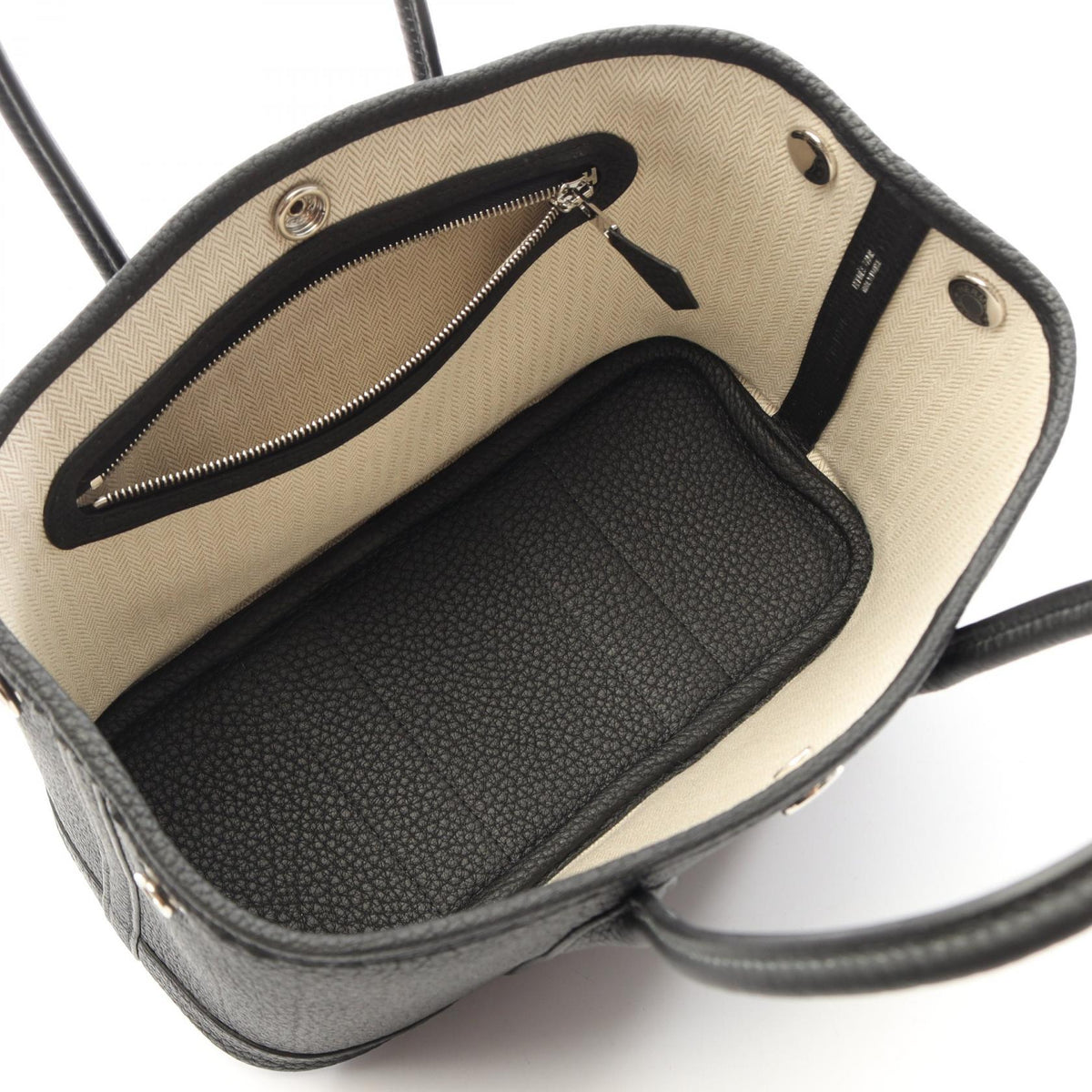HERMES Neo Garden 23 Black Leather Handbag
