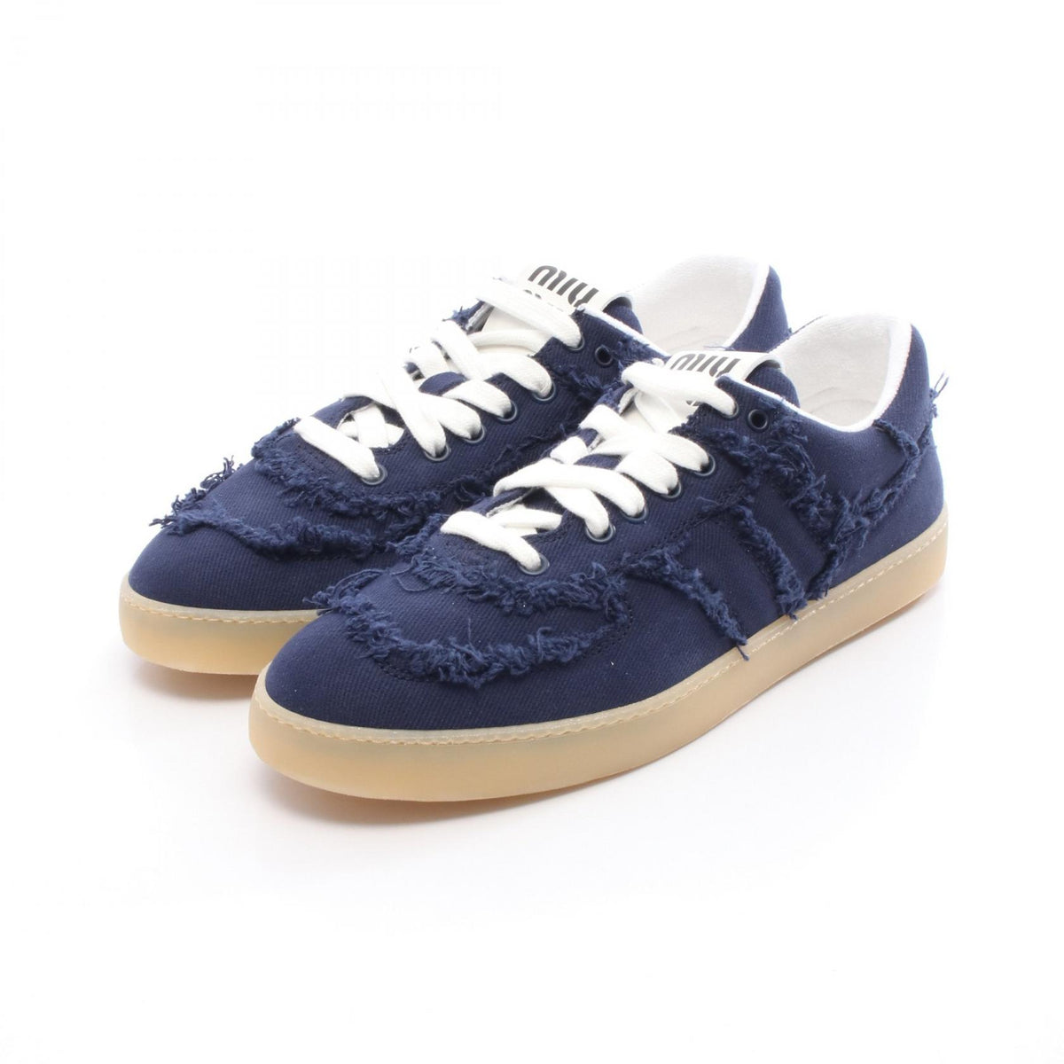 Miu Miu Denim Low-Top Sneakers Blue Size 38.5