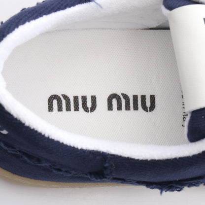 Miu Miu Denim Low-Top Sneakers Blue Size 38.5