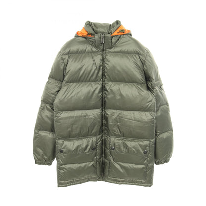 PRADA Nylon Down Jacket Khaki Green Size 44