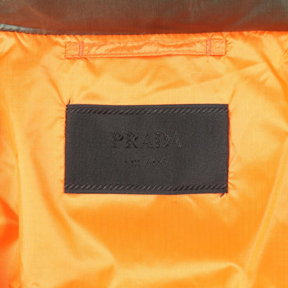 PRADA Nylon Down Jacket Khaki Green Size 44