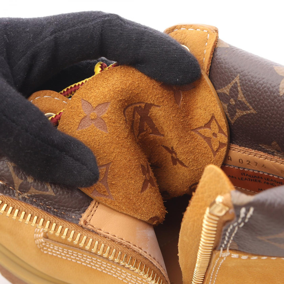 LOUIS VUITTON x Timberland Monogram Boots Brown Size UK 8