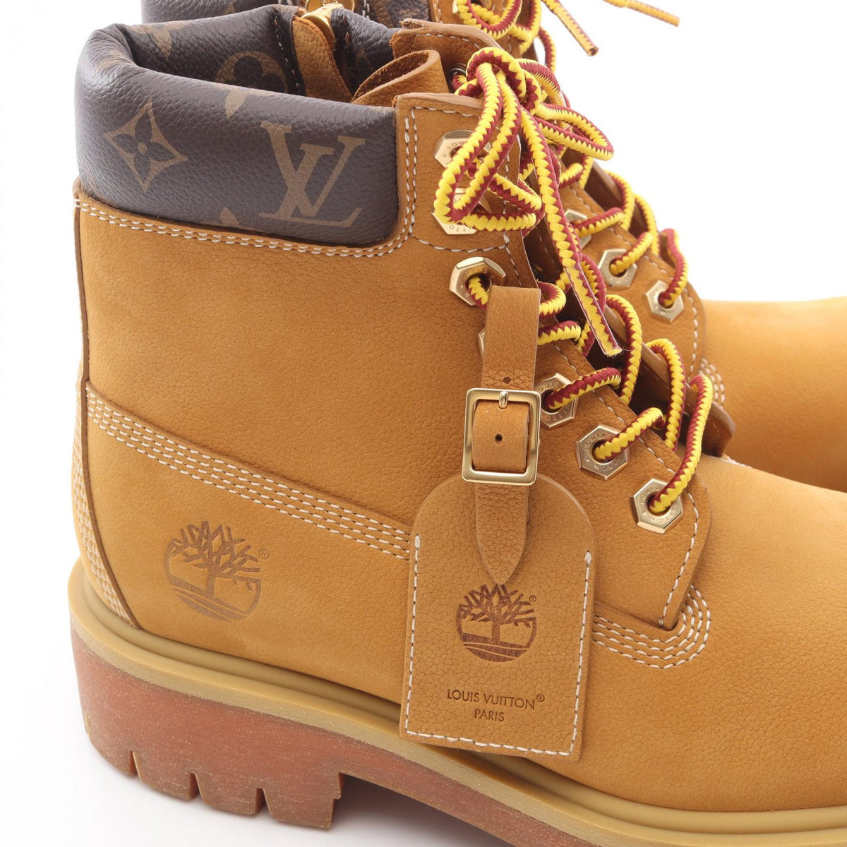 LOUIS VUITTON x Timberland Monogram Boots Brown Size UK 8