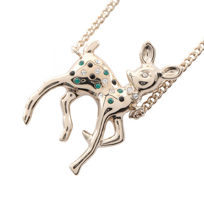 CHANEL Gold Coco Mark Bambi Pearl Necklace