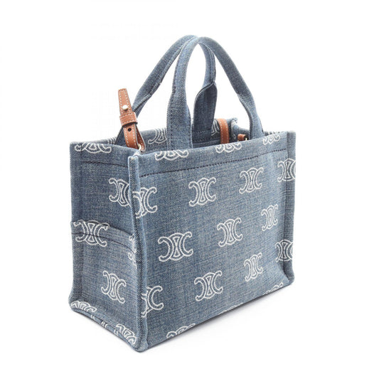 CELINE SMALL CABAS Thais Denim Bag Blue