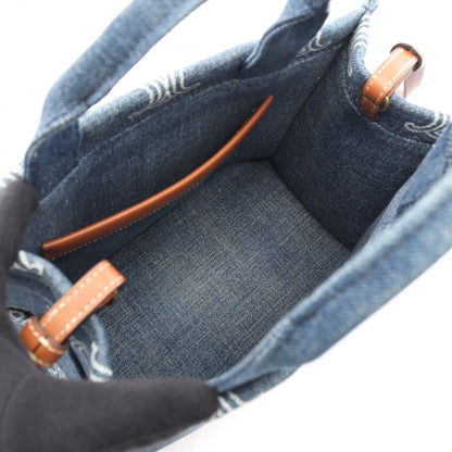 CELINE SMALL CABAS Thais Denim Bag Blue