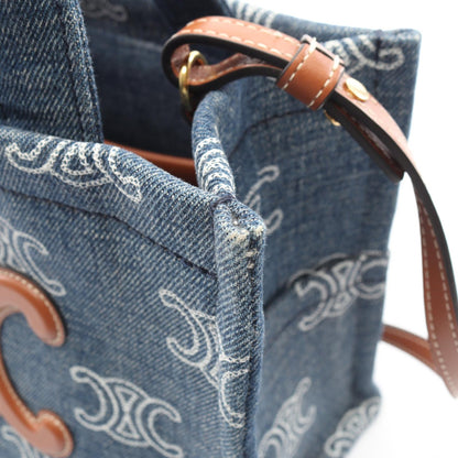 CELINE SMALL CABAS Thais Denim Bag Blue