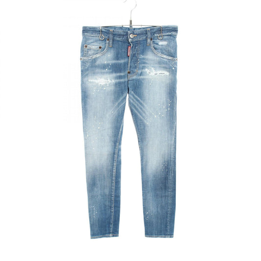 DSQUARED2 Distressed Skinny Denim Jeans Blue Size 44