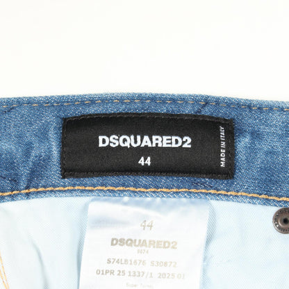 DSQUARED2 Distressed Skinny Denim Jeans Blue Size 44