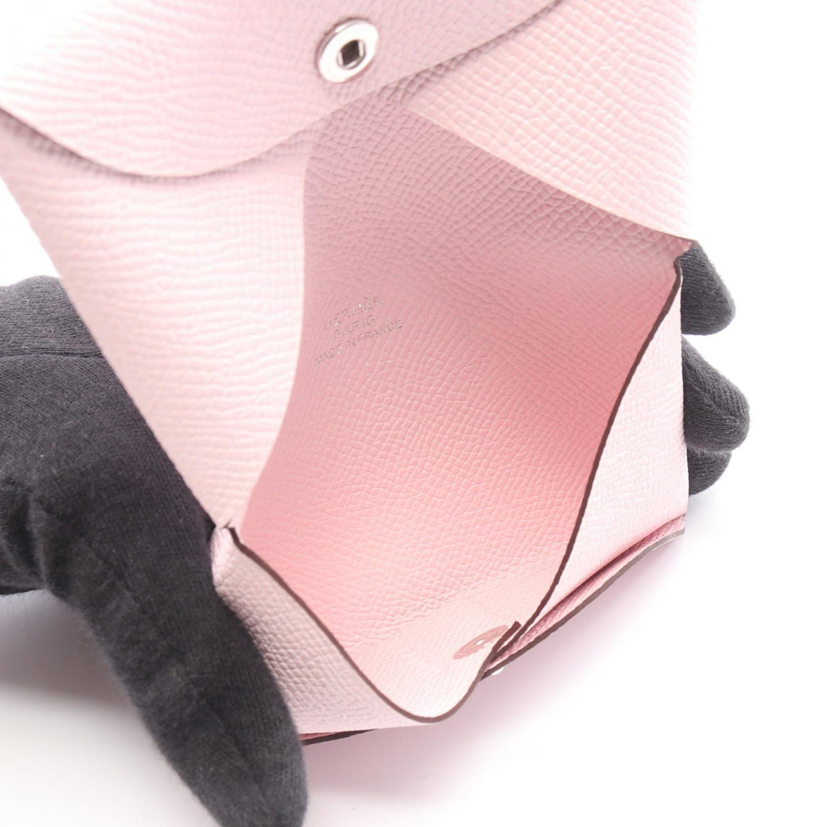 HERMES Calvi Rose Eglantine Coin Wallet