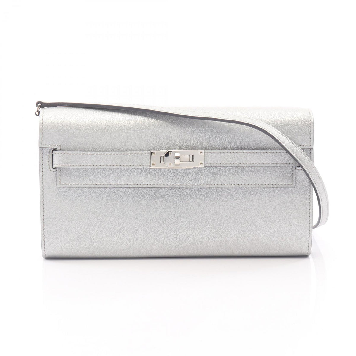 HERMES Kelly To Go Argent Shoulder Bag