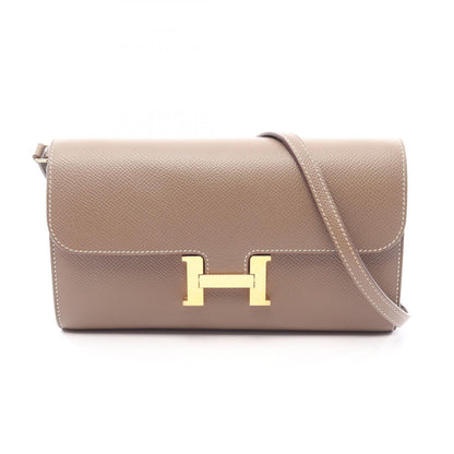 HERMES Constance Long To Go Shoulder Bag Gray