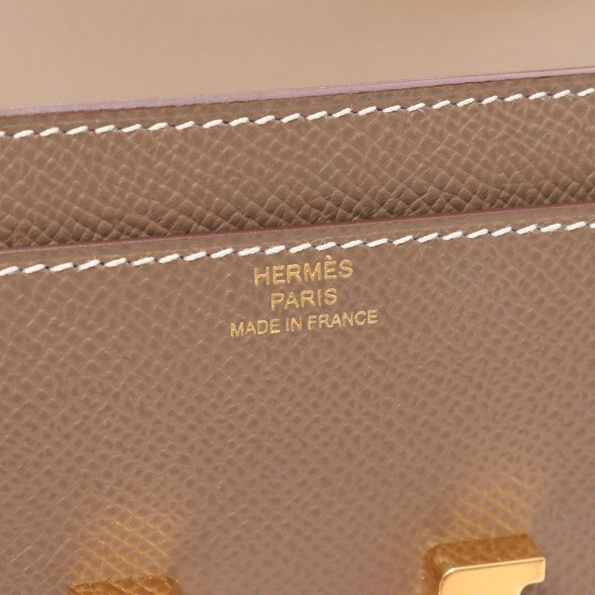 HERMES Constance Long To Go Shoulder Bag Gray