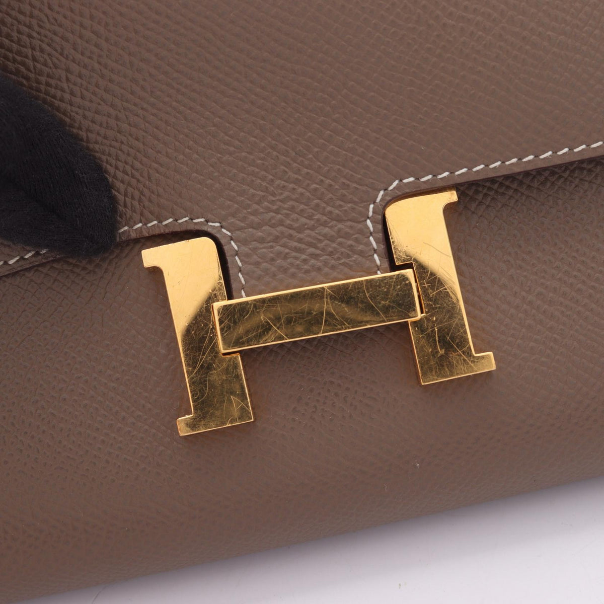 HERMES Constance Long To Go Shoulder Bag Gray