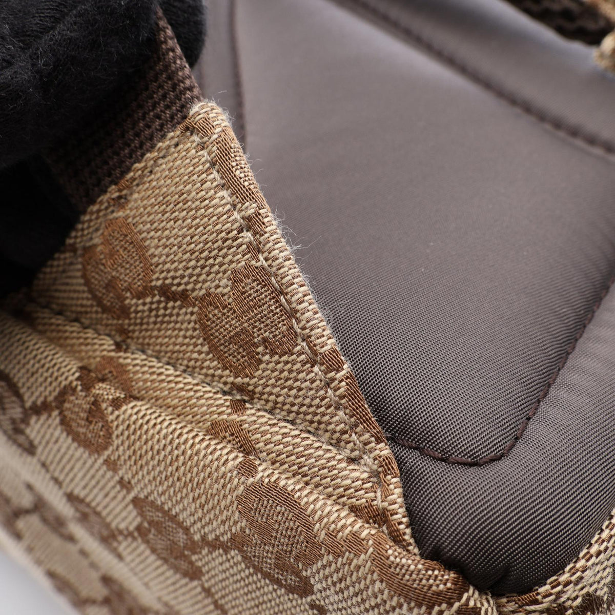 GUCCI GG Canvas Leather Backpack Beige
