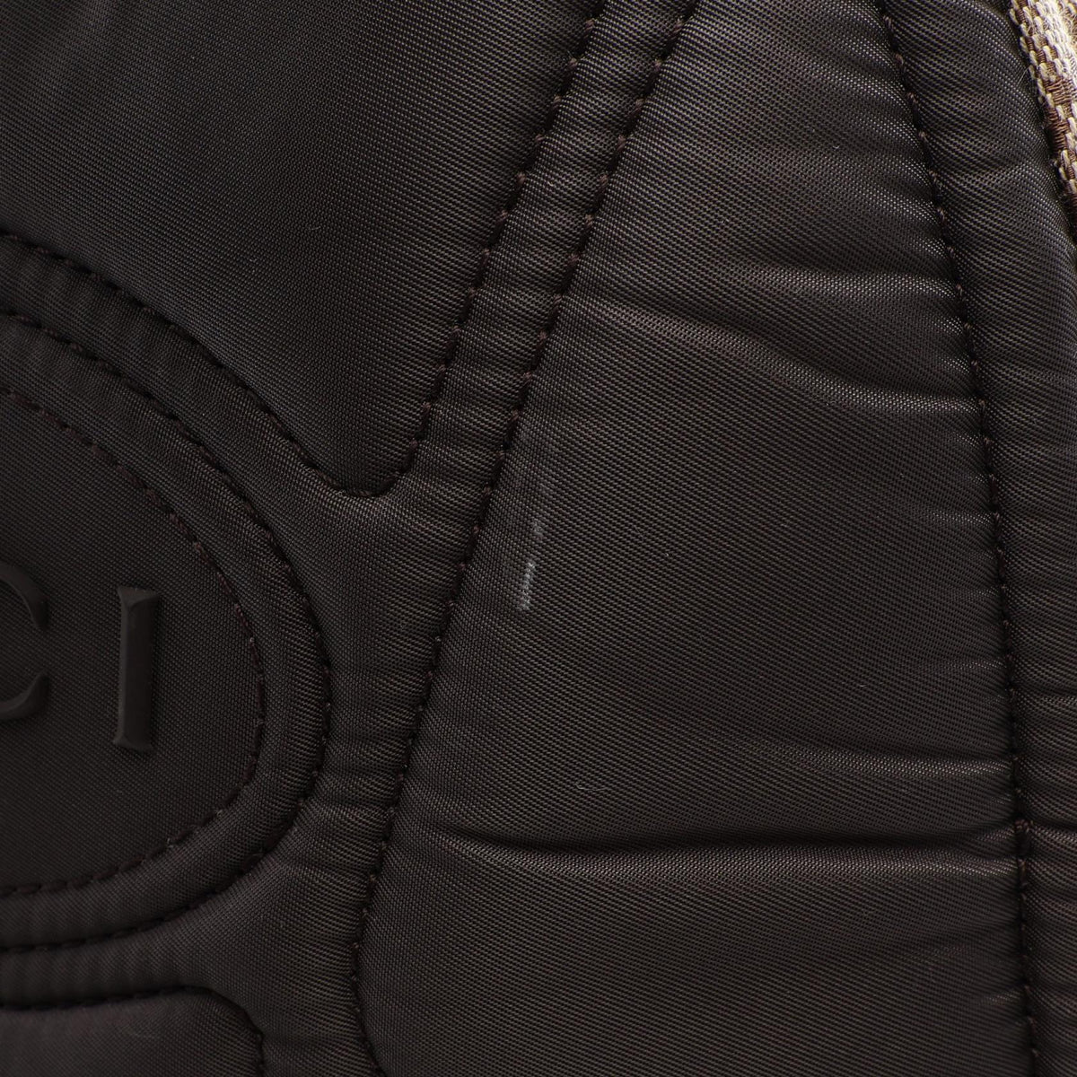 GUCCI GG Canvas Leather Backpack Beige