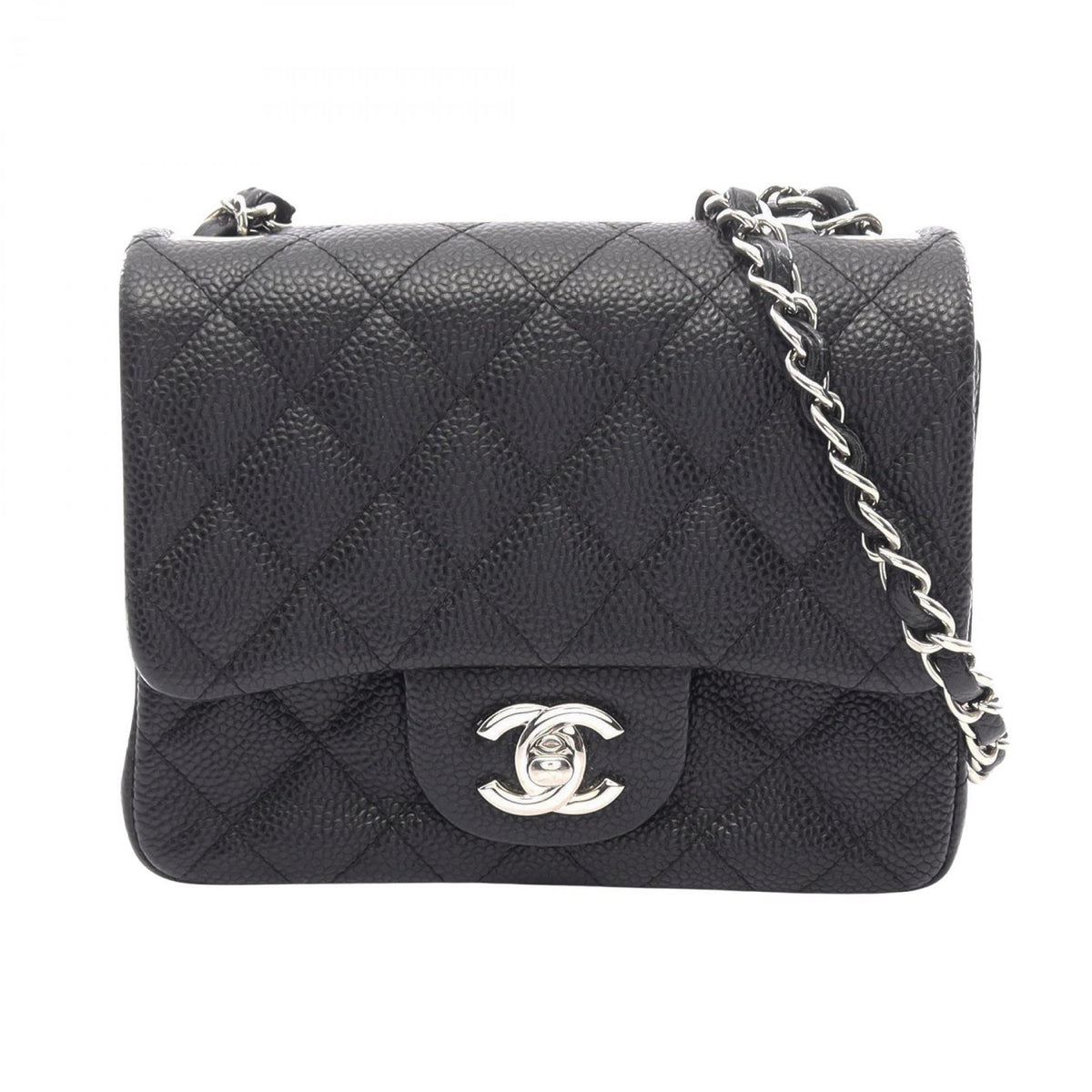 CHANEL Mini Matelasse Shoulder Caviar Skin Shoulder Bag