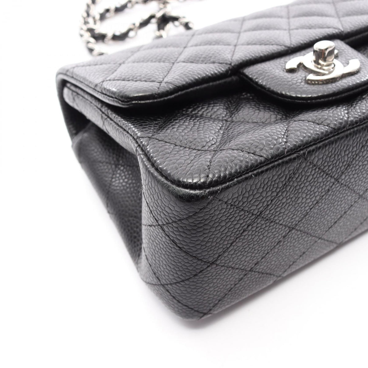 CHANEL Mini Matelasse Shoulder Caviar Skin Shoulder Bag