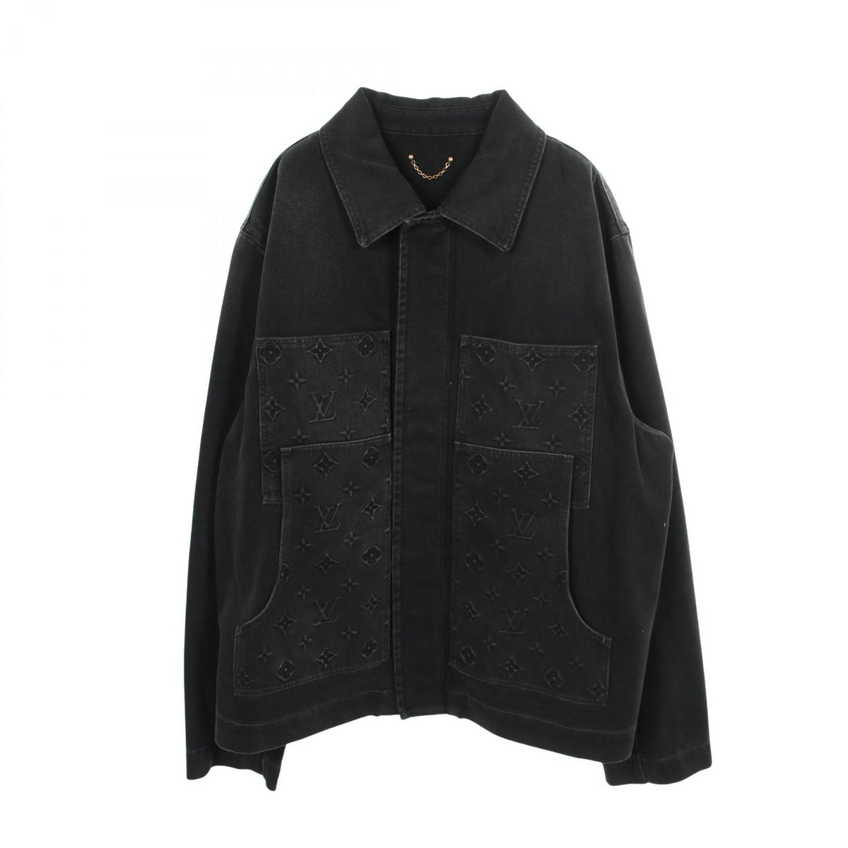 LOUIS VUITTON Workwear Embossed Denim Jacket Size 58