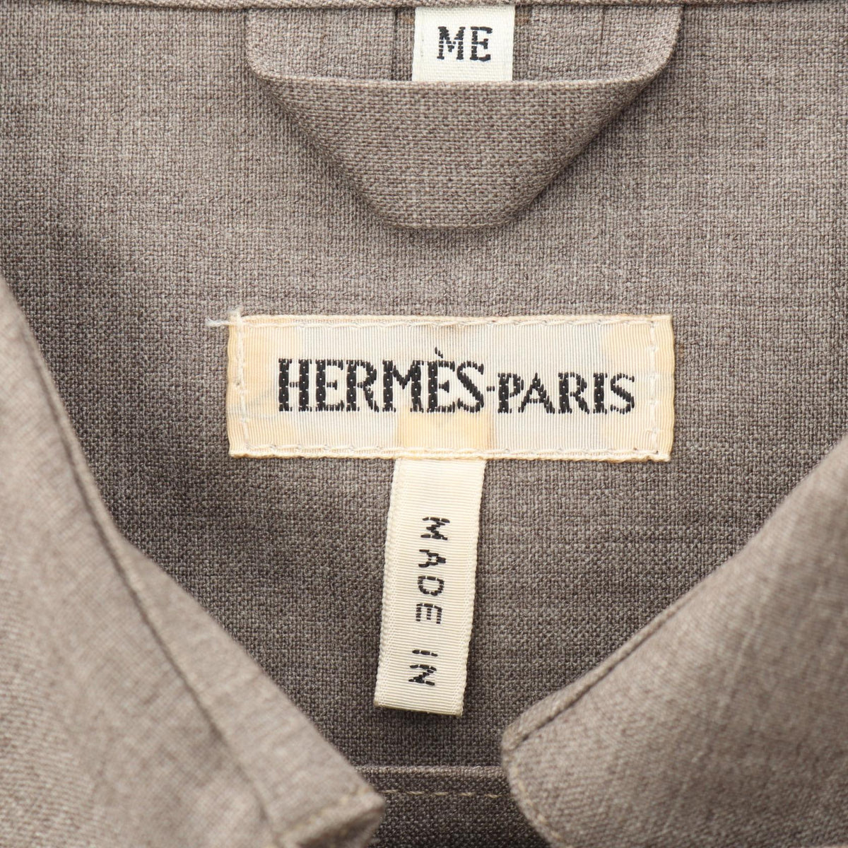 HERMES Double-Breasted Wool Coat Size ME