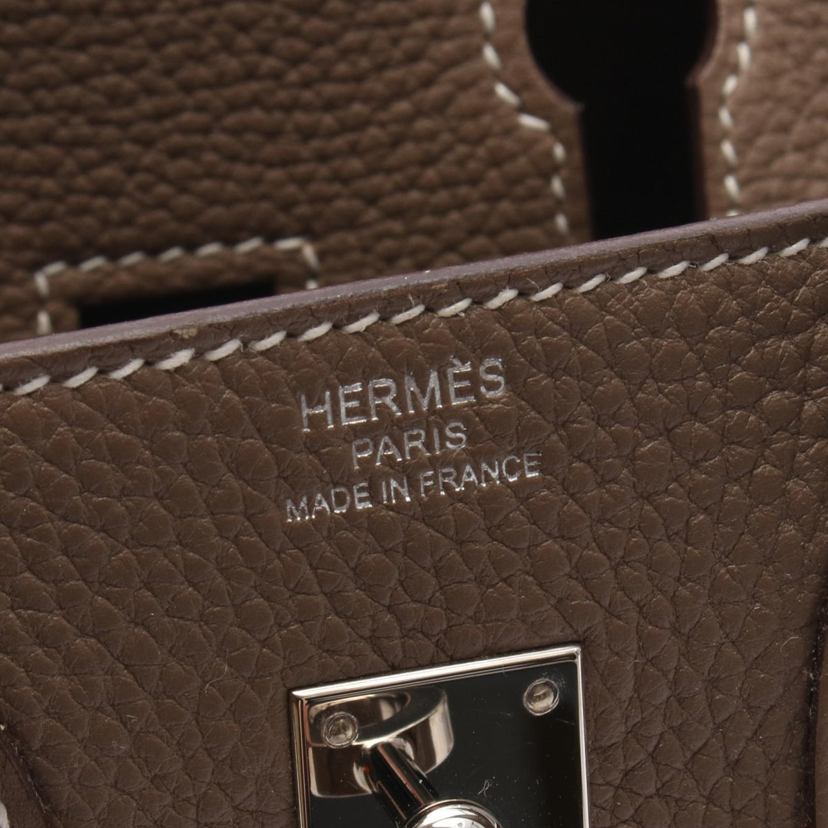 HERMES Birkin 25 Togo Leather Handbag