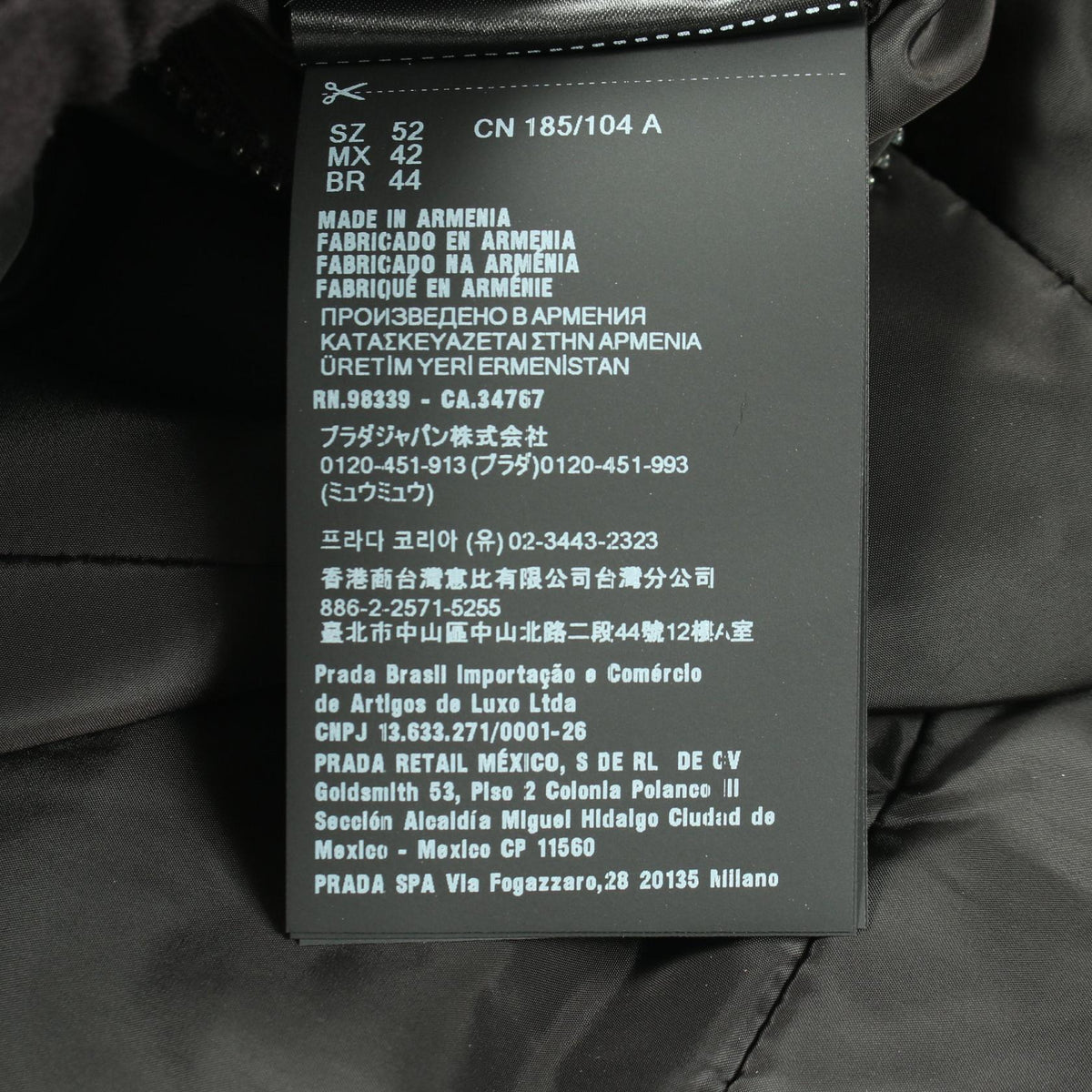 PRADA Re-Nlyon Black Padded Reversible Jacket Size 52
