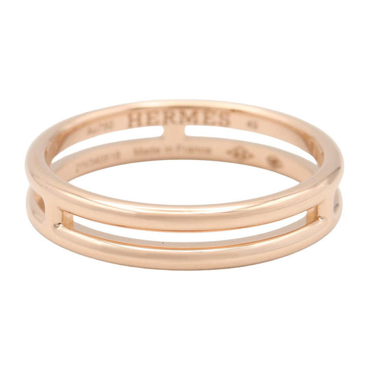 HERMES Ariane K18 Pink Gold Ring Size JP 8.5