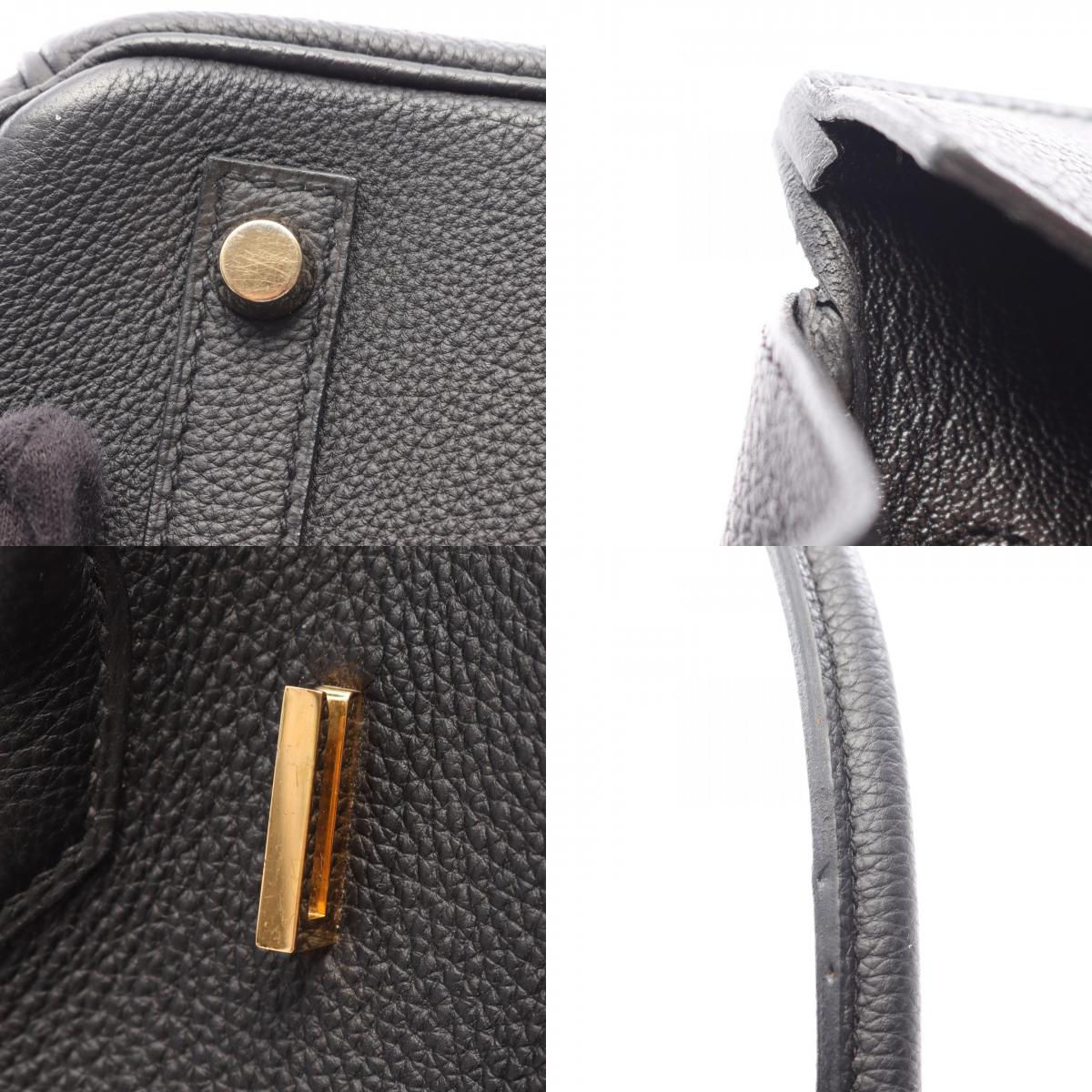 HERMES Birkin 30 Togo Leather Bag Black