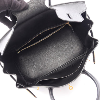 HERMES Birkin 30 Togo Leather Bag Black