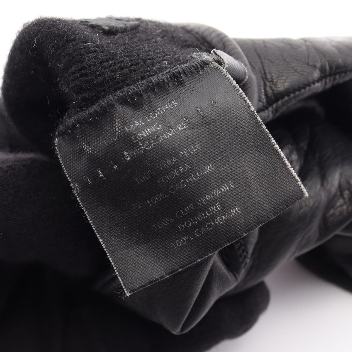 GUCCI Horsebit Leather Gloves Black Size 7
