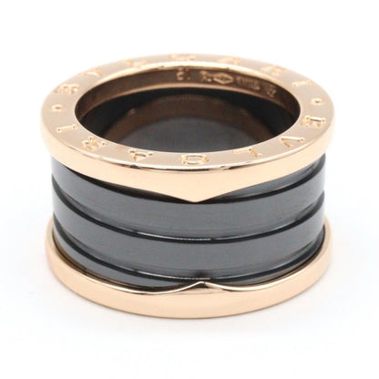 BVLGARI B-zero1 K18 Pink Gold Ceramic Ring Size JP 9