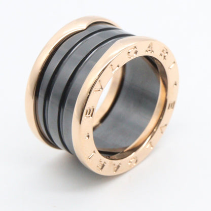 BVLGARI B-zero1 K18 Pink Gold Ceramic Ring Size JP 9