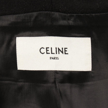 CELINE Hooded Wool Leather Varsity Jacket Size 52