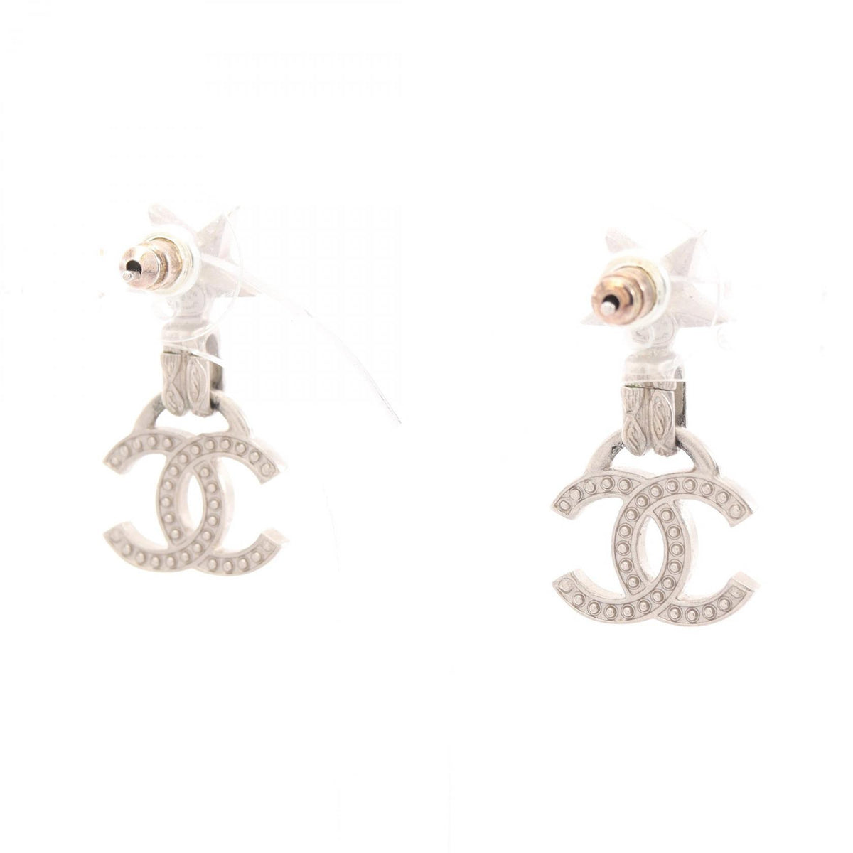 CHANEL Coco Mark Star Rhinestone Earrings